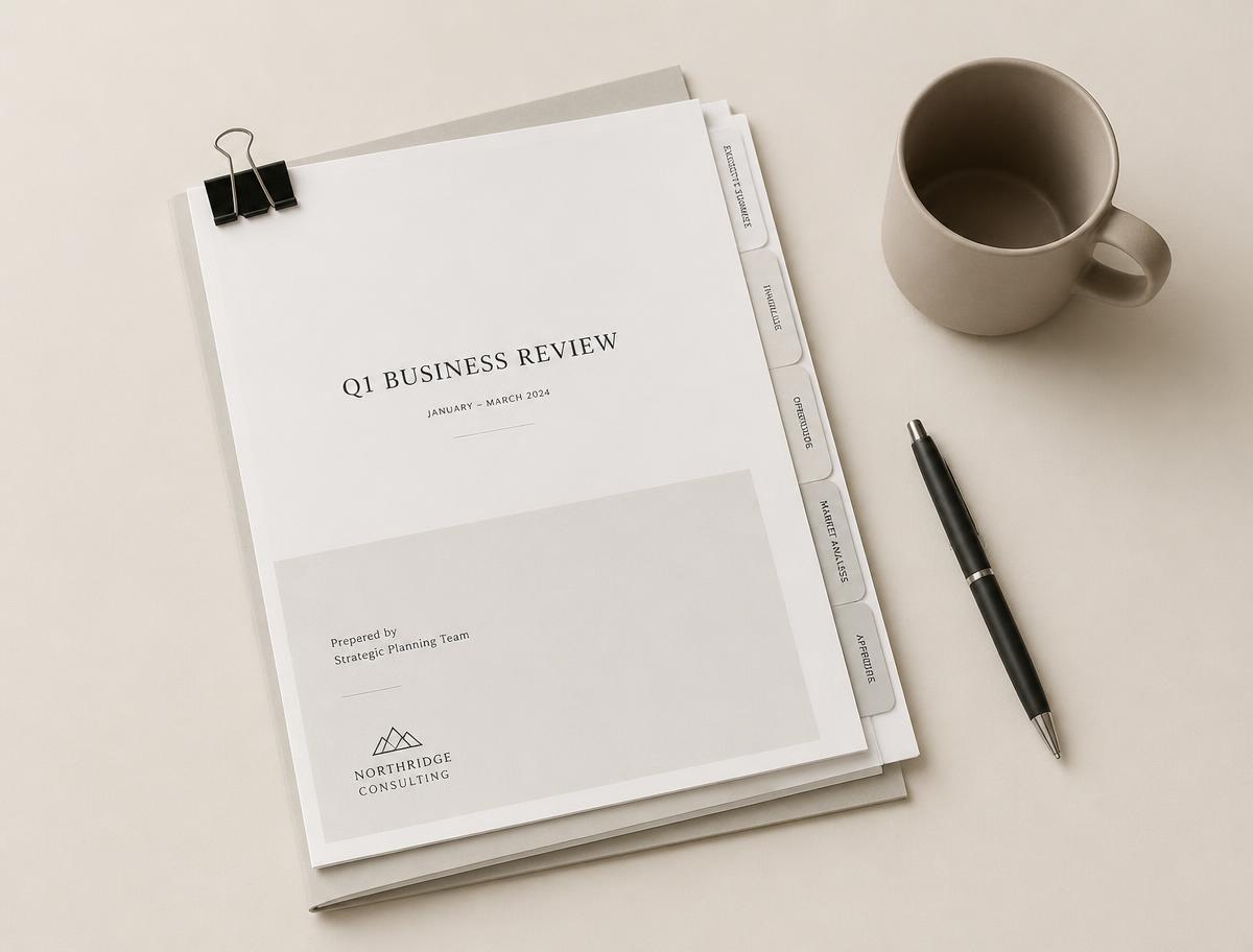 Documents professionnels préparés par l'agence